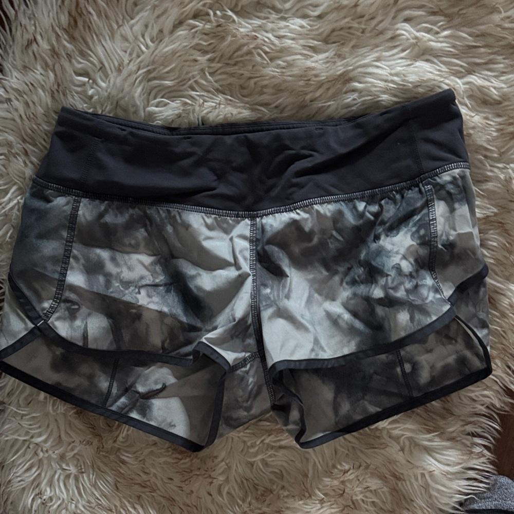 Lululemon Athletica Black and Gray Athletic Shorts